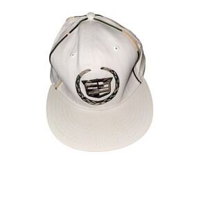 Cadillac‎ Baseball Cap White Camo Under Brim Embroidered Crest Strapback